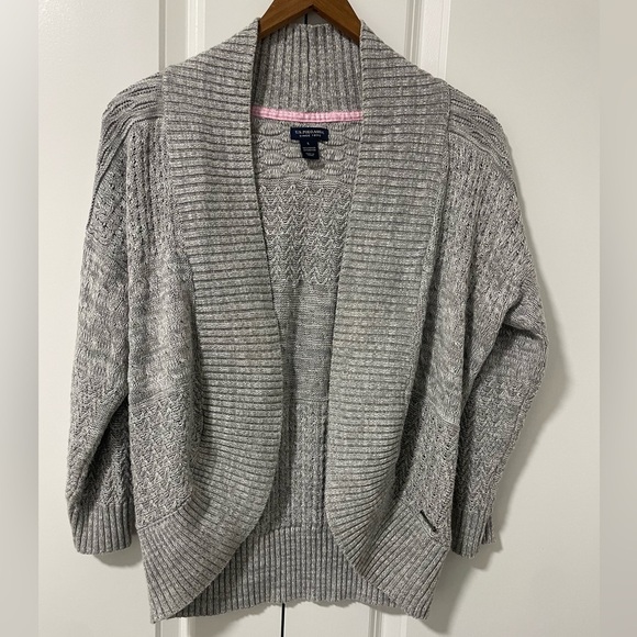 US POLO ASSIN-grey knit cardigan - Picture 1 of 5